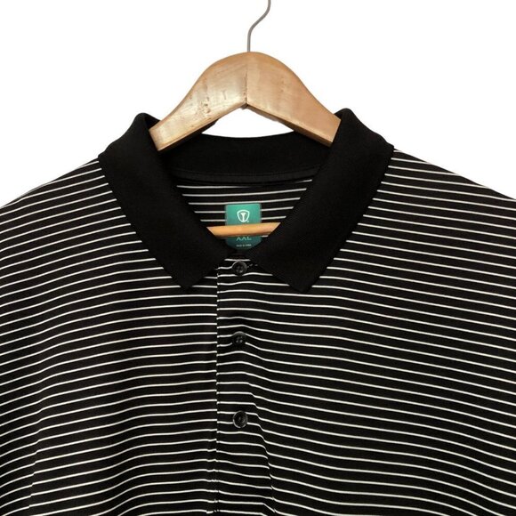 Pro Tour Polo Style Golf Shirt Size XXL Black and White Stripe EUC - Picture 2 of 8